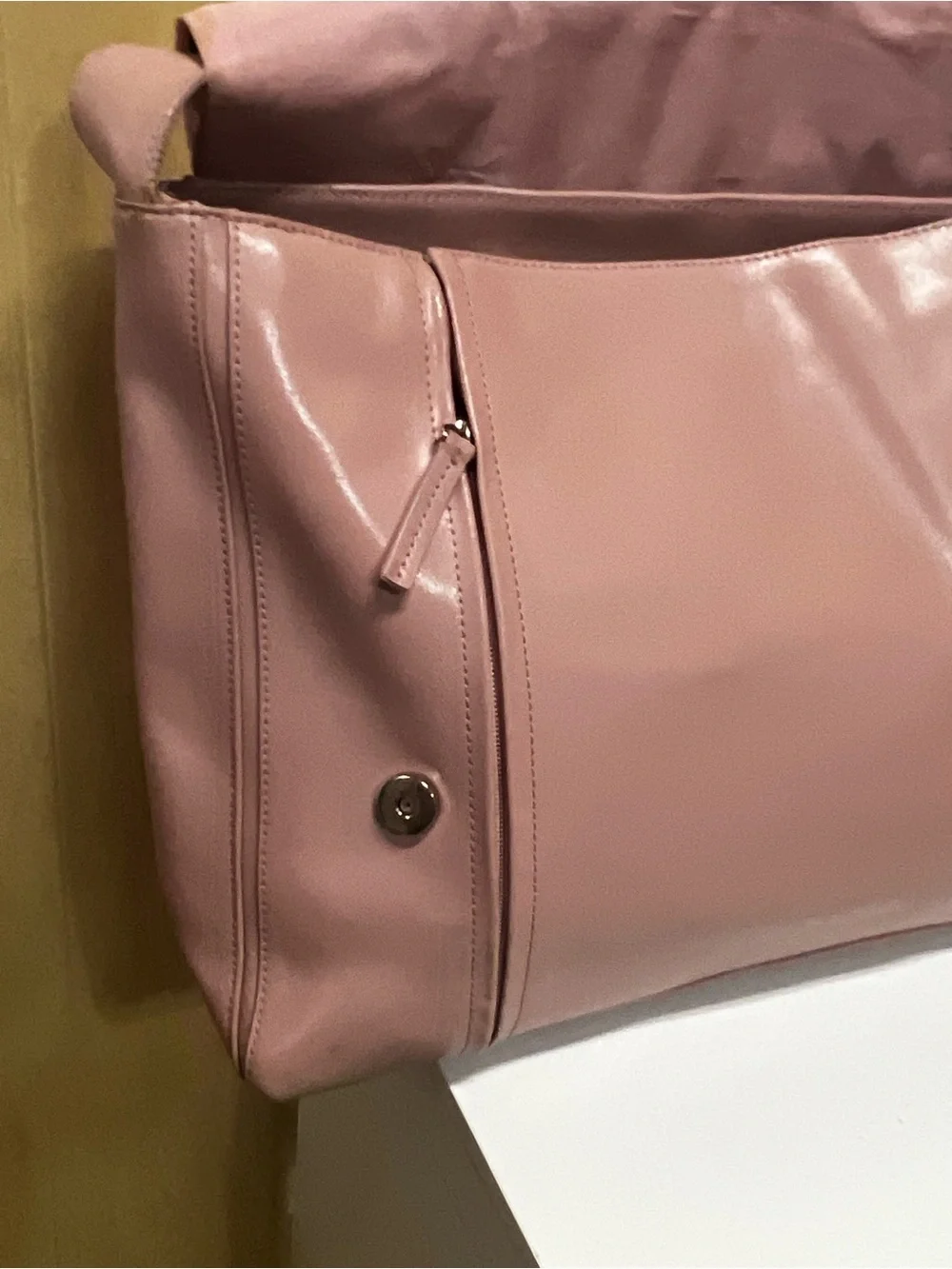 Wilsons Leather Pink Carrying Briefcase Messenger Laptop School Bag VINTAGE Y2K